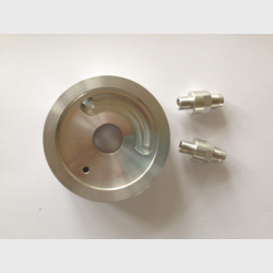 Oil Cooler take of plate with 2 fittings